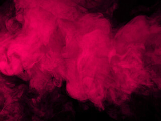 Pink smoke on black background