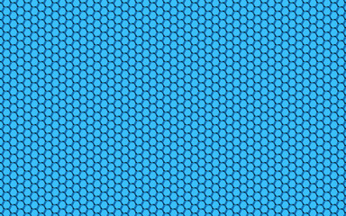 Blue Hexagon pattern 3d rendering.