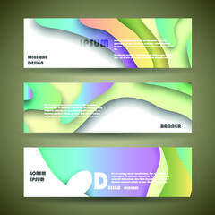Fototapeta premium Vector banner design. Abstract geometric pattern background for brochure cover design. 