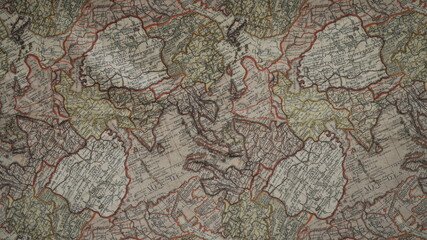 world map print  on fabric