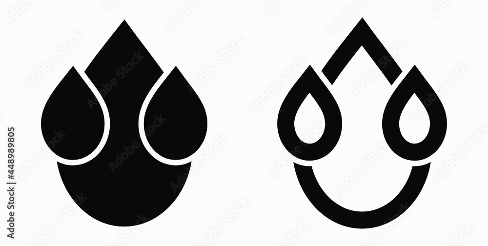 Poster blood drop icon isolated minimal single flat linear icon for application and info-graphic. commercia