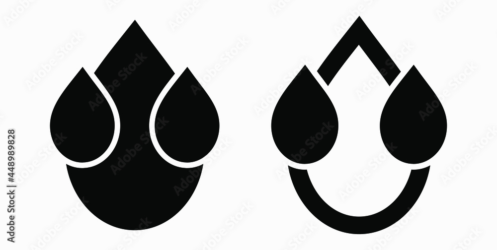 Poster blood drop icon isolated minimal single flat linear icon for application and info-graphic. commercia