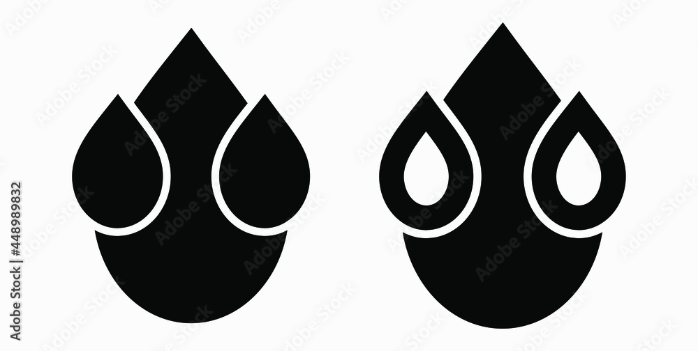 Poster blood drop icon isolated minimal single flat linear icon for application and info-graphic. commercia