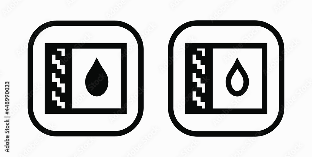 Poster blood drop icon isolated minimal single flat linear icon for application and info-graphic. commercia
