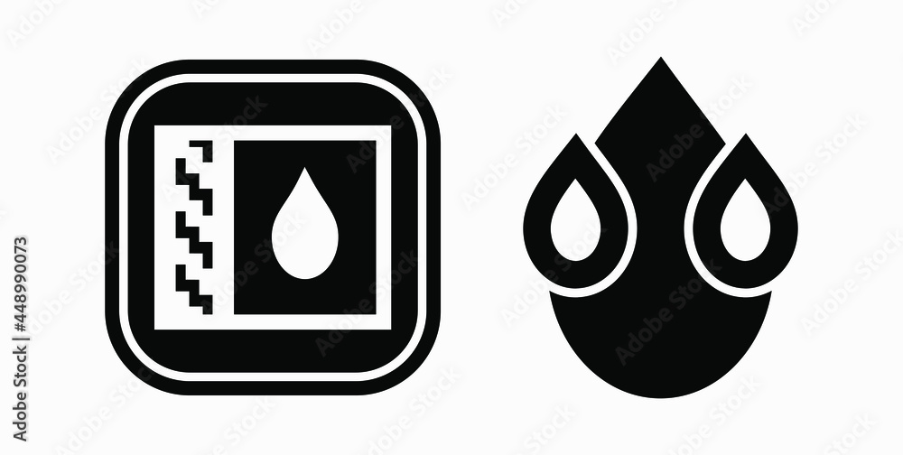 Poster blood drop icon isolated minimal single flat linear icon for application and info-graphic. commercia