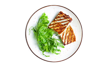 halloumi grill cheese grilled fried barbecue meal snack copy space food background rustic top view 
