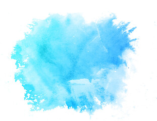 青の水彩の筆の跡、背景素材、テクスチャ