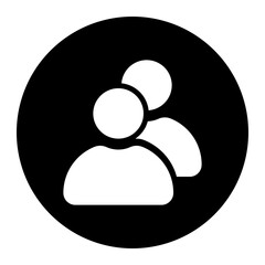 user circular glyph icon