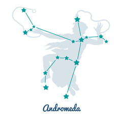 Constellation Andromeda, Greek myth constellation © Марина Максимова