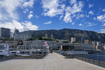 View of the Principality of Monaco and Montecarlo