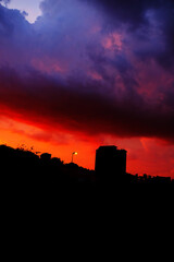 Colorful sky during twilight hour