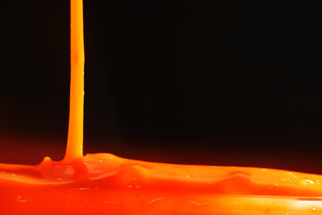 Orange liquid