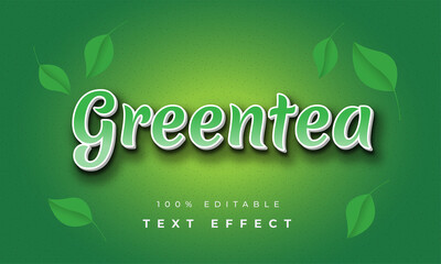greentea text effect for illustrator, Editable text can be change