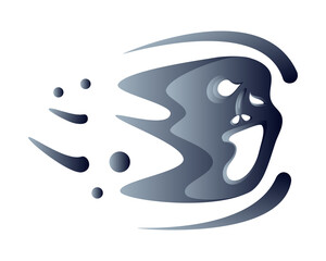 Obraz premium Flying wicked ghostly spook or spirit Illustration