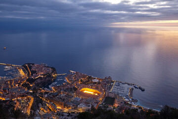 Sunrise over Monte Carlo, Principality of Monaco