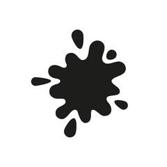 Silhouette of mud or klax ink on a white background. Flat style design. Vector, illustration