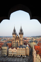 Obraz premium Church of Our Lady before Týn in the Old town (Stare Mesto), Prague, Czech Republic