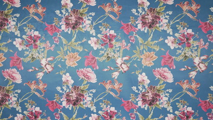 seamless pattern with flowers on fabric