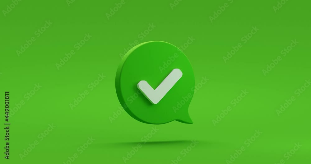 Poster tick check mark icon button and yes or approved symbol on confirm correct sign checklist background 