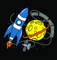 COHETE ESPACIAL VIAJE A PLANETA QUESO © D GRAPHIC