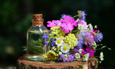 magical elixir with flowers