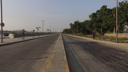 Empty road in india 