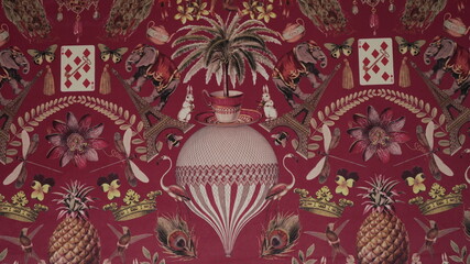 thai style art on fabric