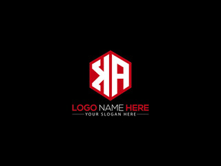 KA Letter Logo, creative ka logo sticker vector for business - obrazy, fototapety, plakaty