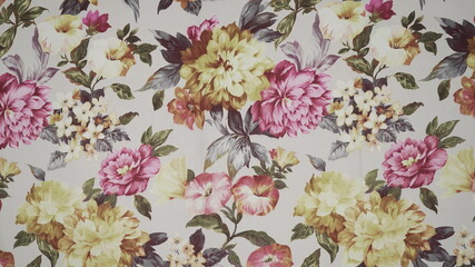  pattern with flowers on fabric