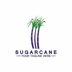 Sugar cane logo icon symbol vector illustration design template