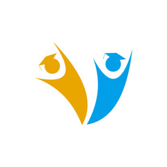 Bachelor icon logo design template