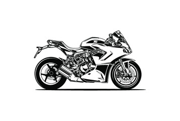 Obraz na płótnie Canvas motorcycle isolated on white
