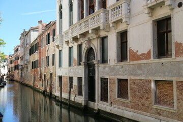 Fototapeta na wymiar One of the many beautiful canals of Venice, Italy