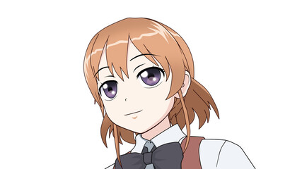 女学生　タイプA  制服  左向き-3