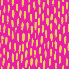 Vector seamless pattern with short brush strokes. Hand painted stylish texture for fabric, wallpaper, wrapping.