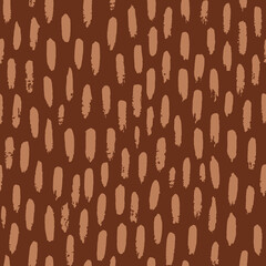 Vector seamless pattern with short brush strokes. Hand painted stylish texture for fabric, wallpaper, wrapping.