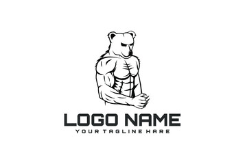 bear muscular logo
