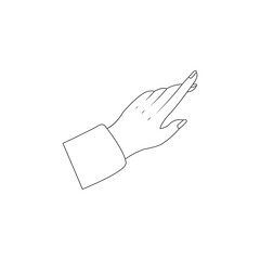 Human hand outline vector illustration
