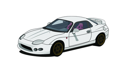 Obraz na płótnie Canvas car sport illustration