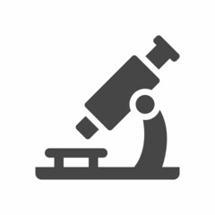 Microscope icon. Flat Vector illustration isolated on white background.