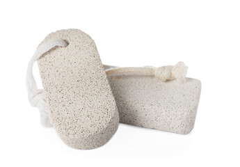 Pumice stones on white background. Pedicure tool