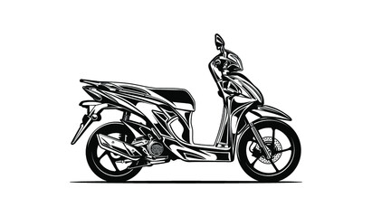 Obraz na płótnie Canvas motorcycle sport bike silhouette