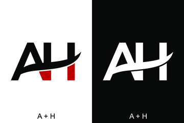 Letter A and H initials concept. Very suitable various business purposes also for symbol, logo, company name, brand name, personal name, icon and many more.