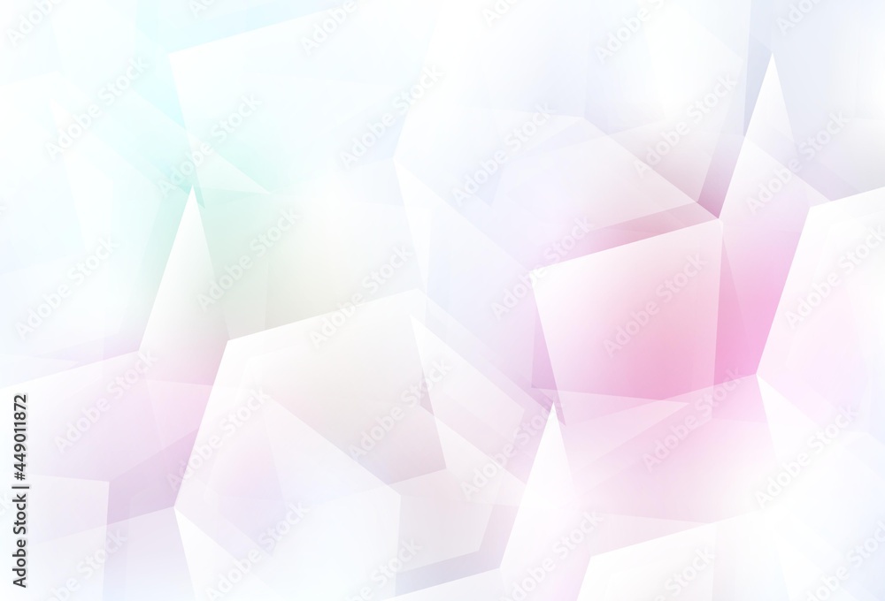 Canvas Prints light pink, yellow vector texture with colorful hexagons.
