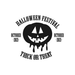design logo template with halloween concept