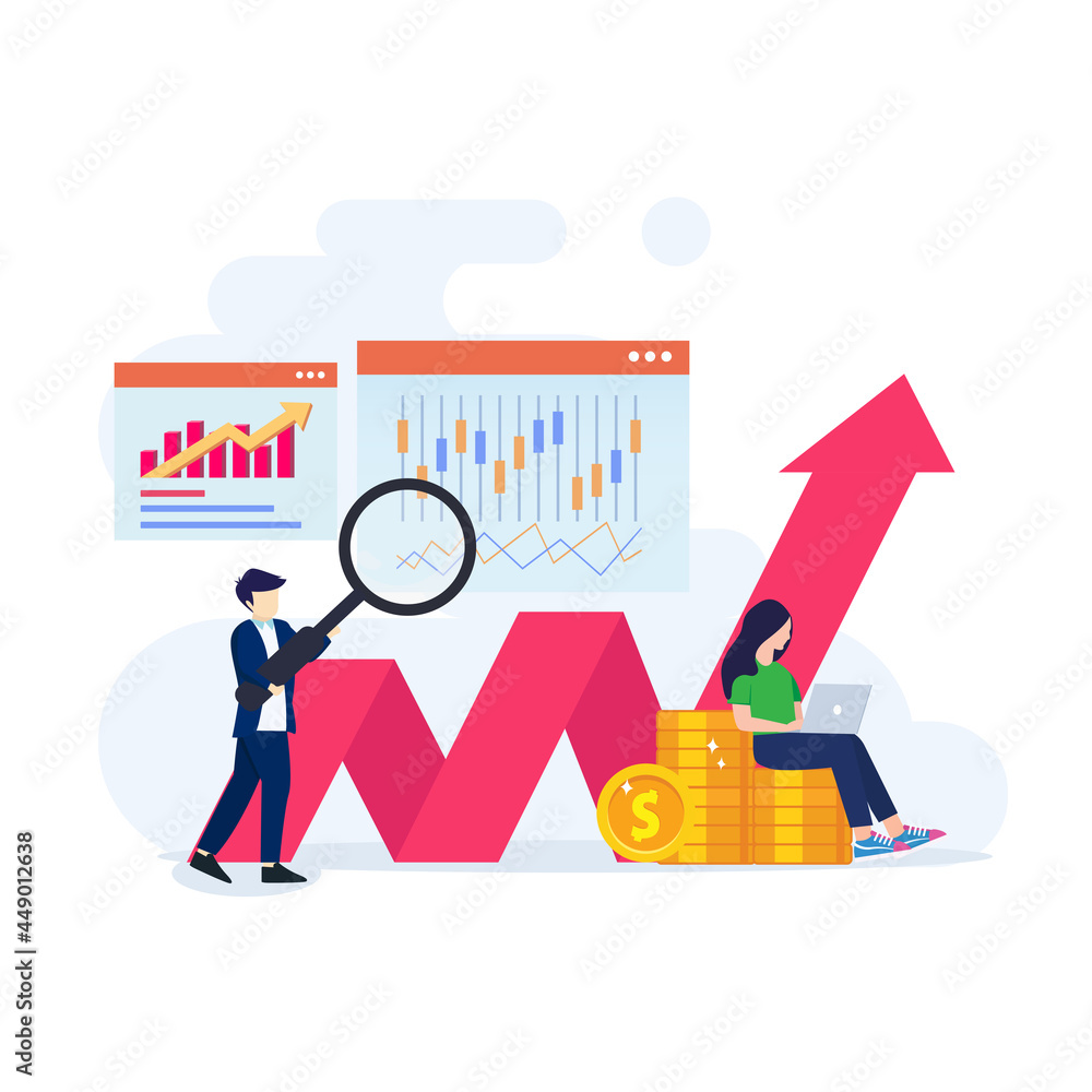 Poster balance sheet analysis line by line especially for investors. flat vector template style suitable fo