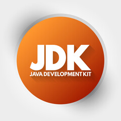 JDK - Java Development Kit acronym, technology concept background