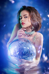 Naklejka premium glamorous young model