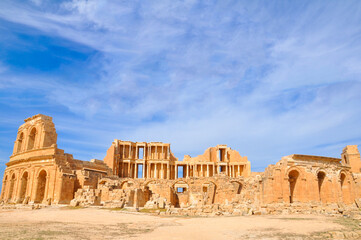Historical Old roman civilization of Sabratha in the Libya