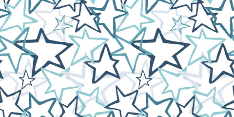 Fototapeta na wymiar seamless pattern with stars on a white background